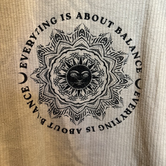 Cream Tank Top with Mandala Print - Picture 3 of 4